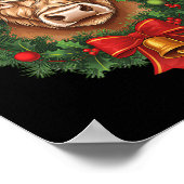 Poster Vache Highland Noël Noël Noël Père Noël Wooly Farm (Coin)