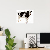 Poster Vache Holstein (Bos taurus) (Bureau à domicile)