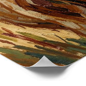Poster Vache Impasto Mignonne dans un Ranch Rustique (Coin)
