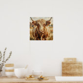 Poster Vache Impasto Mignonne dans un Ranch Rustique (Cuisine)