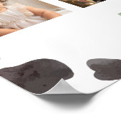 Poster Vache Imprimer Anniversaire Floral Photo Milestone (Coin)