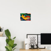 Poster Vache jaune par Franz Marc (Bureau à domicile)