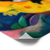 Poster Vache jaune par Franz Marc (Coin)