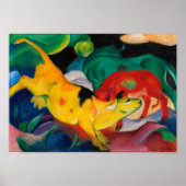 Poster Vache jaune par Franz Marc (Devant)