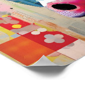 Poster Vache joueuse, un collage artistique et ecclésiast (Coin)