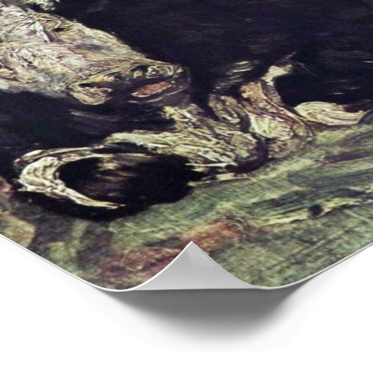 Poster Vache Lie De Vincent Van Gogh (Coin)