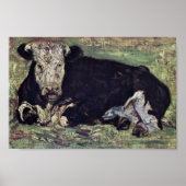 Poster Vache Lie De Vincent Van Gogh (Devant)