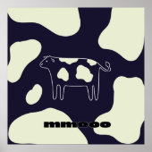 Poster Vache noire et blanche (Devant)