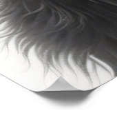 Poster Vache noire et blanche des Highlands (Coin)