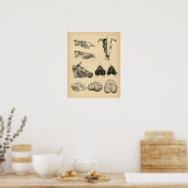 Poster Vache Ox Crâne Cerveau Anatomie 1908 Imprimer Vint (Cuisine)