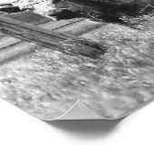 Poster Vache photo noire et blanche (Coin)