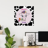 Poster Vache sacrée, j'ai un an (Bureau à domicile)