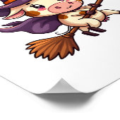 Poster Vache sorcière sur un bâton (Coin)