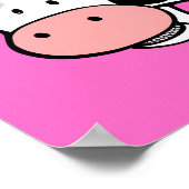 Poster Vache souriante avec marguerites (Coin)