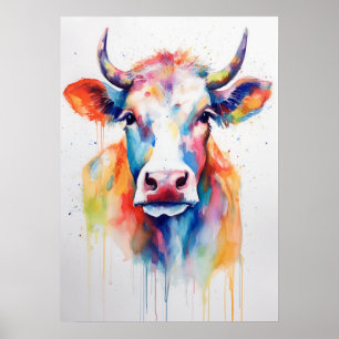 Poster Vache tachetée, chef-d'oeuvre de la marche