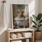 Poster Vache Whimsland en Bubble Bath Wall Art