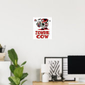 Poster Vache zombie (Bureau à domicile)