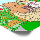 Poster Vachère personnalisée et ours en peluche dans un r (Coin)