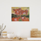 Poster Vaches (après Jordaens) par Van Gogh (Cuisine)