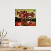 Poster Vaches (après Jordaens) par Vincent van Gogh (Cuisine)