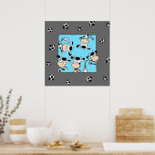 Poster Vaches buvant du lait (Cuisine)