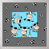 Poster Vaches buvant du lait (Devant)