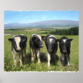 Poster Vaches curieuses (Devant)