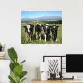 Poster Vaches curieuses (Bureau à domicile)