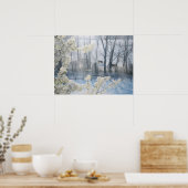 Poster Vaches dans un champ en hiver (Cuisine)