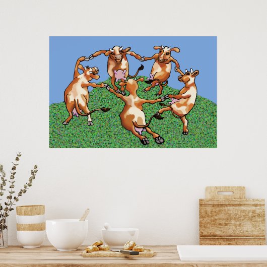 Poster Vaches dansantes par Mootisse (Cuisine)