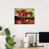 Poster Vaches (d'après Jordaens) par Vincent van Gogh (Bureau à domicile)