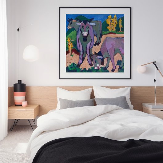 Poster Vaches en automne | Ernst Ludwig Kirchner