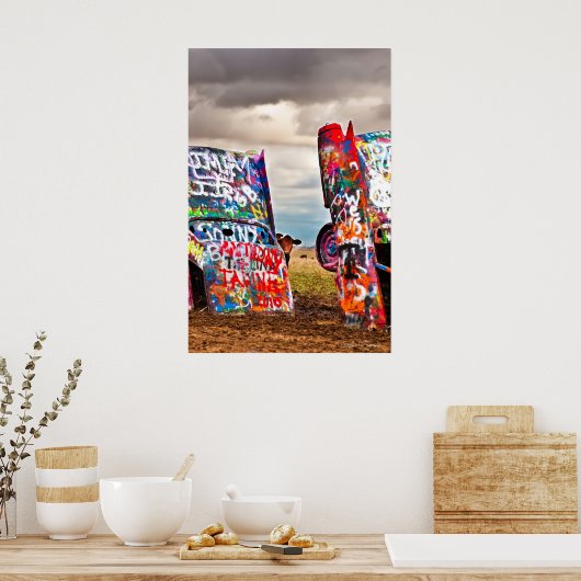 Poster Vaches en pente (Cuisine)