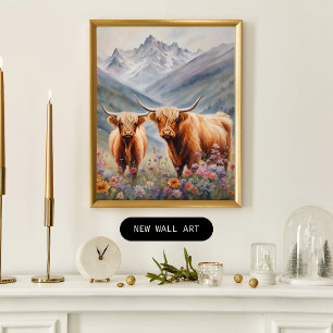 Poster Vaches Highland