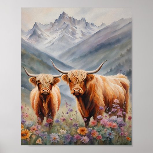 Poster Vaches Highland (Devant)