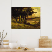 Poster Vaches pâturant près de la rivière - Edward Banist (Cuisine)