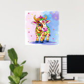 Poster Vaches saintes à Diwali déguisé (Bureau à domicile)