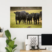 Poster Vaches sous la pluie (Bureau à domicile)