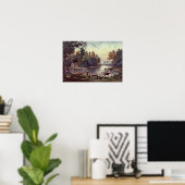 Poster Vaches sur la rive d'un lac (Bureau à domicile)