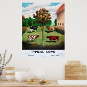 Poster Vaches typiques (Cuisine)