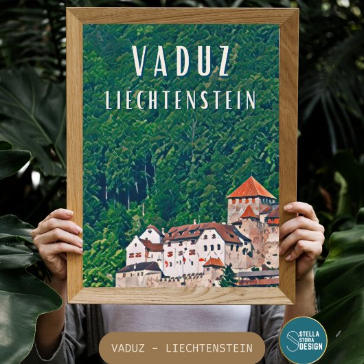 Poster Vaduz, capitale cachée du Liechtenstein