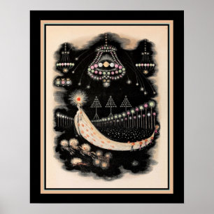 Poster Vagabondage d'une comète par J.J. Grandville Ca