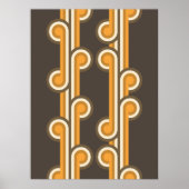 Poster Vague Abstrait Courbes Fusion Industrielle Art Fin (Devant)