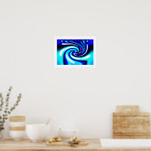 Poster Vague bleu (Cuisine)
