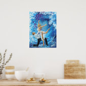 Poster Vague bleue (Cuisine)