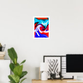 Poster Vague de chaleur art (Bureau à domicile)