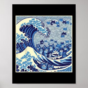 Poster Vague De Chats Pour Kamala Drôle Dame Chat