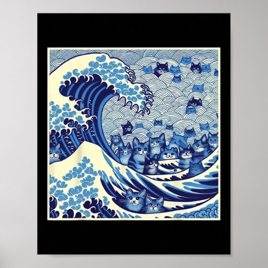 Poster Vague De Chats Pour Kamala Drôle Dame Chat (Devant)