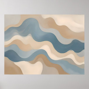 Poster Vague de créativité - Abstrait Wavy Lines Wall Art