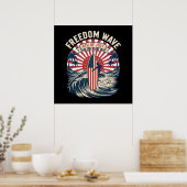 Poster Vague de liberté 4 juillet (Cuisine)